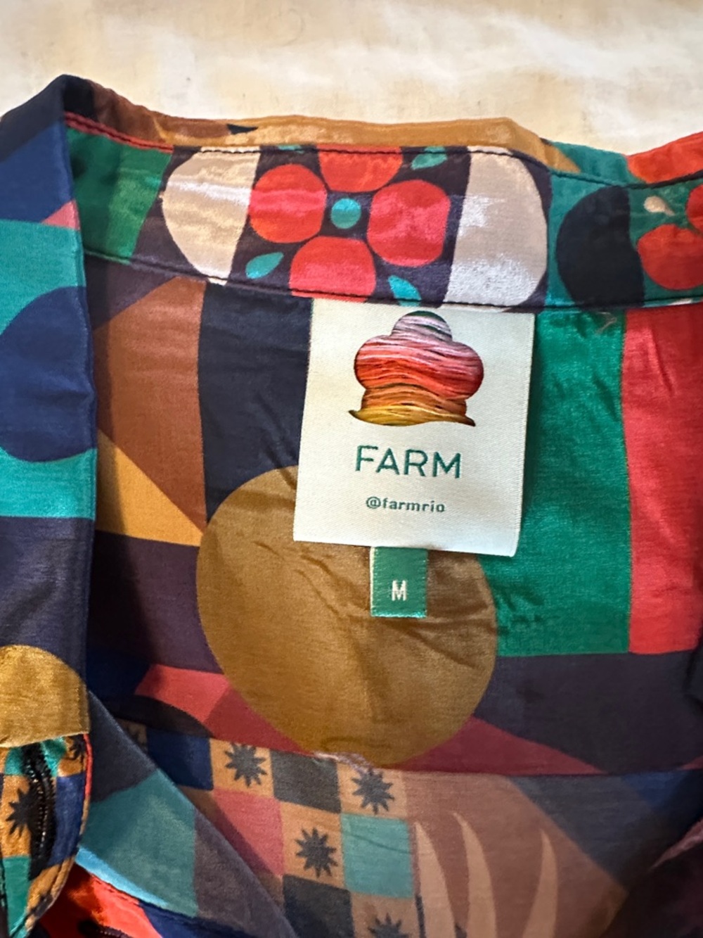 FARM Rio Multicolor Geometric Button-Up Shirt - Picture 2 of 11